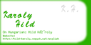 karoly hild business card